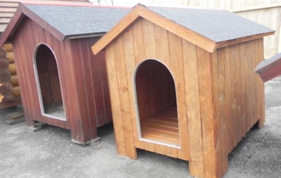 Собачья будка с открываемой односкатной крышей